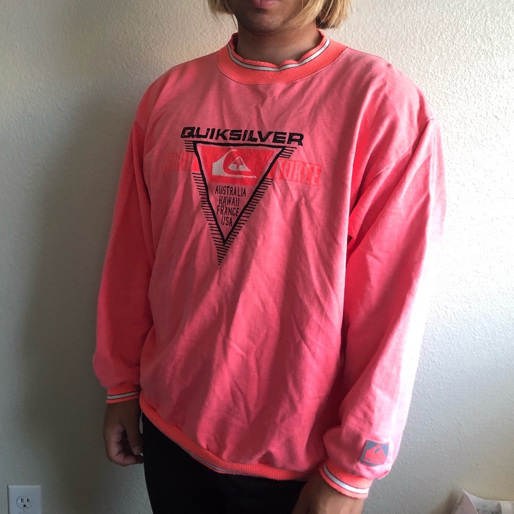 Quicksilver neon pink sweatshirt